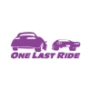 One Last Ride Araba Stickeri 17x17 Cm Mor