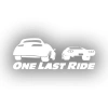 One Last Ride Araba Stickeri 17x17 Cm Beyaz