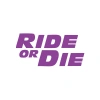 Ride Or Die Araba Stickeri 17x17 Cm Mor