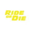 Ride Or Die Araba Stickeri 17x17 Cm Sarı