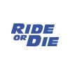 Ride Or Die Araba Stickeri 17x17 Cm Mavi