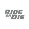 Ride Or Die Araba Stickeri 17x17 Cm Gri