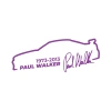 Paul Walker İmza Araba Sticker 17x17 Cm Mor
