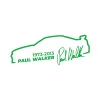 Paul Walker İmza Araba Sticker 17x17 Cm Yeşil