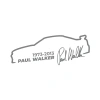 Paul Walker İmza Araba Sticker 17x17 Cm Gri