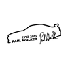 Paul Walker İmza Araba Sticker 17x17 Cm Siyah