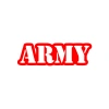 Army Araba Sticker 17x17 Cm Kırmızı