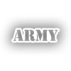 Army Araba Sticker 17x17 Cm Beyaz