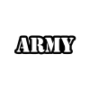 Army Araba Sticker 17x17 Cm Siyah