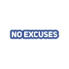 No Excuses Araba Sticker 17x17 Cm Mavi
