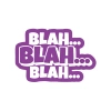 Blah Blah Blah Araba Sticker 17x17 Cm Mor