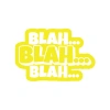 Blah Blah Blah Araba Sticker 17x17 Cm Sarı