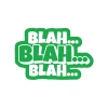 Blah Blah Blah Araba Sticker 17x17 Cm Yeşil