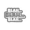 Blah Blah Blah Araba Sticker 17x17 Cm Gri