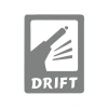 Drift Araba Sticker 17x17 Cm Gri