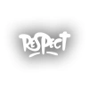 Respect Araba Sticker 17x17 Cm Beyaz