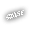 Savage Araba Sticker 17x17 Cm Beyaz