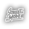 Street Mode Araba Sticker 17x17 Cm Beyaz