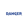 Danger Araba Sticker 17x17 Cm Mavi