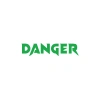 Danger Araba Sticker 17x17 Cm Yeşil