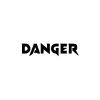 Danger Araba Sticker 17x17 Cm Siyah