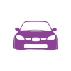 Araba Stickeri 17x17 Cm Mor