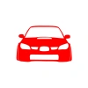Araba Stickeri 17x17 Cm Kırmızı