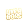 Like a Boss Araba Stickeri 17x17 Cm Gold