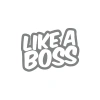 Like a Boss Araba Stickeri 17x17 Cm Gri