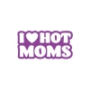 I Love Hot Moms Araba Stickeri 17x17 Cm Mor