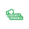 I Love Diesel Smoke Araba Sticker 17x17 Cm Yeşil