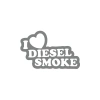 I Love Diesel Smoke Araba Sticker 17x17 Cm Gri