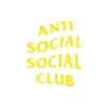 Anti Social Club Araba Sticker 17x17 Cm Sarı