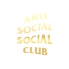 Anti Social Club Araba Sticker 17x17 Cm Gold