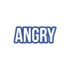 Angry Araba Sticker 17x17 Cm Mavi