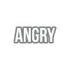 Angry Araba Sticker 17x17 Cm Gri