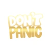 Dont Panic Araba Sticker Araba Sticker 17x17 Cm Gold