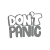 Dont Panic Araba Sticker Araba Sticker 17x17 Cm Gri