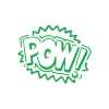 Pow Araba Sticker 17x17 Cm Yeşil