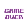 Game Over Araba Sticker 17x17 Cm Mor