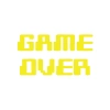 Game Over Araba Sticker 17x17 Cm Sarı