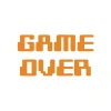 Game Over Araba Sticker 17x17 Cm Turuncu