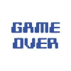 Game Over Araba Sticker 17x17 Cm Mavi