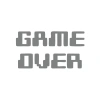 Game Over Araba Sticker 17x17 Cm Gri