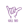 Chill Bro Araba Sticker 17x17 Cm Mor