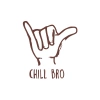 Chill Bro Araba Sticker 17x17 Cm Kahverengi