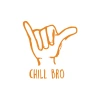 Chill Bro Araba Sticker 17x17 Cm Turuncu