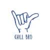 Chill Bro Araba Sticker 17x17 Cm Mavi