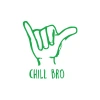Chill Bro Araba Sticker 17x17 Cm Yeşil