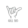 Chill Bro Araba Sticker 17x17 Cm Gri